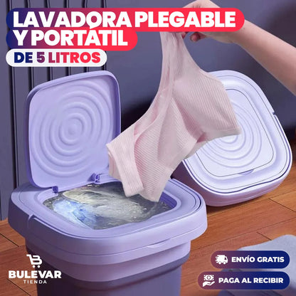 LAVADORA PLEGABLE Y PORTÁTIL DE 5 LITROS